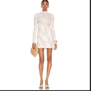 Cotton citizen Ibiza Tie Dye Long Sleeve Dress Oatmeal Splatter size large